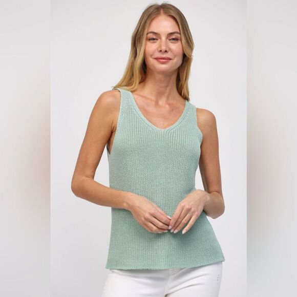 028. SAGE SWEATER TANK TOP - Picture 1 of 9